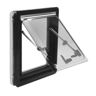 1 - Janela dupla de vidro acrílico CarBest Camper 500 x 350 com rede mosquiteira e blackout